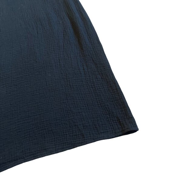 Sol Los Angeles Black Gauze Midi Dress Spaghetti Strap Tie Back Size XS Small - Picture 4 of 12